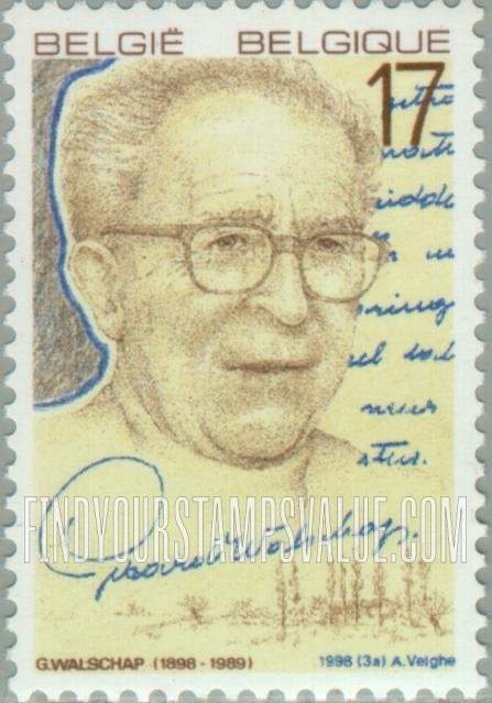 FindYourStampsValue: Gerard Walschap (1898-1989), Poet, Playwright