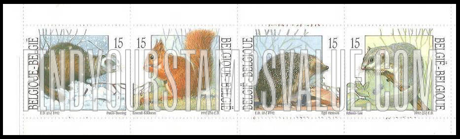 FindYourStampsValue: Animals: Polecat, Squirrel, Hedgehog, Dormouse
