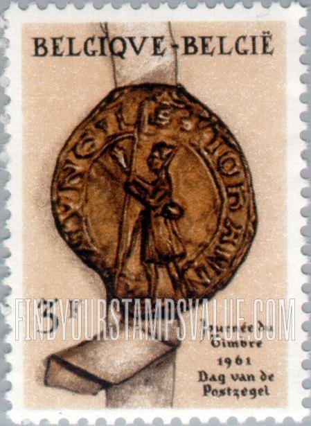 FindYourStampsValue: Seal of Jan Bode, Alderman of Antwerp, 1264