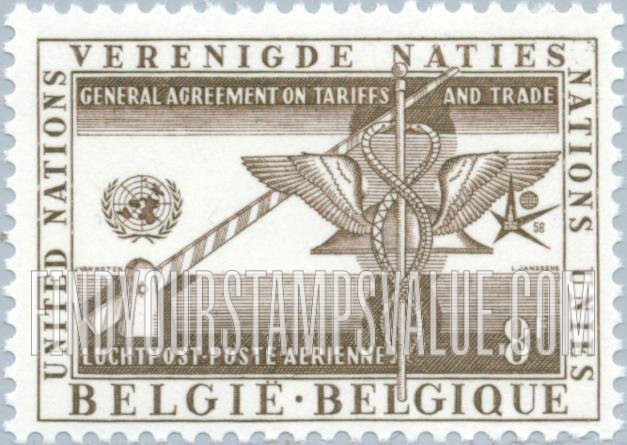 FindYourStampsValue: Air Post, UN: General Agreement on Tariffs and Trade
