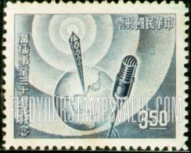 FindYourStampsValue: Globe, Radio Tower and Microphone - 地球仪，无线电塔和麦克风
