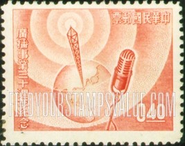 FindYourStampsValue: Globe, Radio Tower and Microphone - 地球仪，无线电塔和麦克风