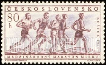 FindYourStampsValue: Marathon race, Kosice, 1956