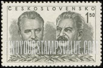 FindYourStampsValue: Klement Gottwald and Joseph Stalin