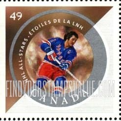 FindYourStampsValue: National Hockey League Stars: Brad Park (brown background)
