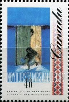 FindYourStampsValue: Arrival of Ukrainians: Winter in Canada