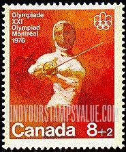 FindYourStampsValue: SEMI-POSTAL STAMPS: Olympic Type of 1973 - Fencing