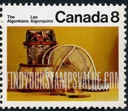 FindYourStampsValue: Indians of Canada: Algonkian artifacts