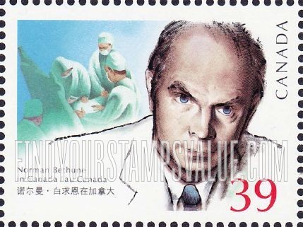 FindYourStampsValue: Norman Bethune (1890-1939), Surgeon In Canada