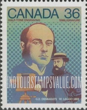 FindYourStampsValue: Georges-Edouard Desbarats and William Leggo, half-tone engraving, 1869