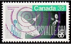 FindYourStampsValue: EXPO ’86, Vancouver,  May 2-Oct: Communications