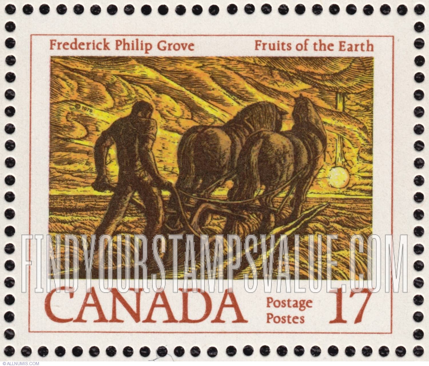 FindYourStampsValue: Fruits of the Earth, by F.P. Grove