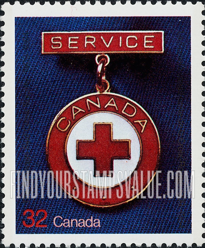 FindYourStampsValue: Canadian Red Cross Society, 75th Anniversary: Meritorious Service Medal