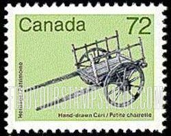 FindYourStampsValue: Heritage Artifacts Type of 1982: Hand-drawn cart