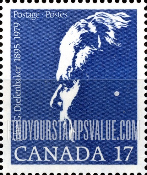 FindYourStampsValue: John George Diefenbaker (1895-1979), Prime Minister,1956-63