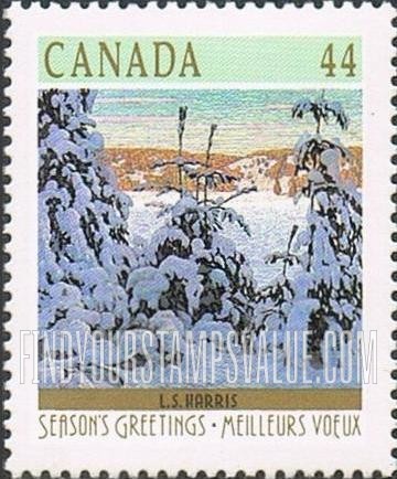 FindYourStampsValue: Snow II, 1915, by Lawren S. Harris (1885-1970).