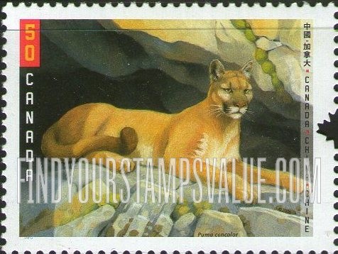FindYourStampsValue: Wild Cats: Puma concolor