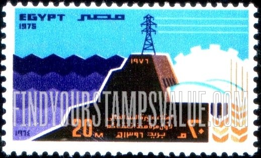 FindYourStampsValue: Filling of lake formed by Aswan High Dam - تعبئة البحيرة التي شكّلها سد أسوان العالي