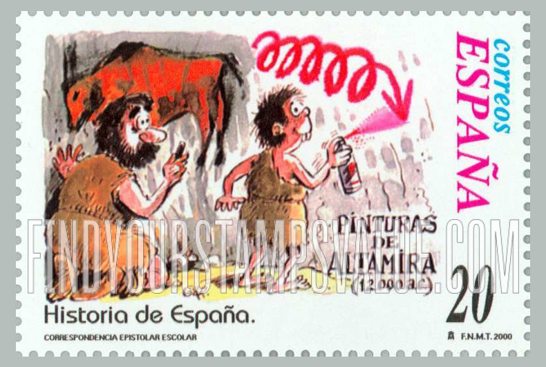 FindYourStampsValue: Letter Writing Type of 1998: Cave paintings of Altamira, 12,000 B.C.