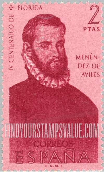 FindYourStampsValue: Pedro Menendez de Aviles