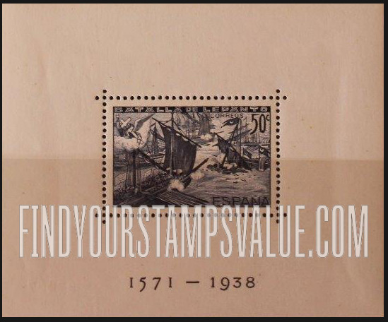 FindYourStampsValue: Semi-Postal: Spanish State, Battle of Lepanto