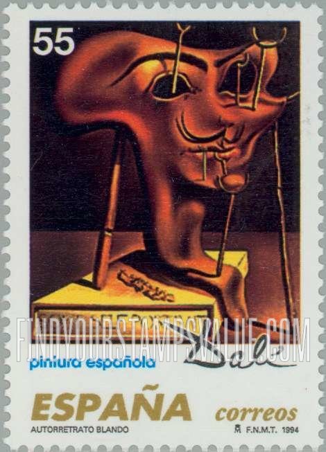 FindYourStampsValue: Art of Salvador Dali (1904-89): Self portrait