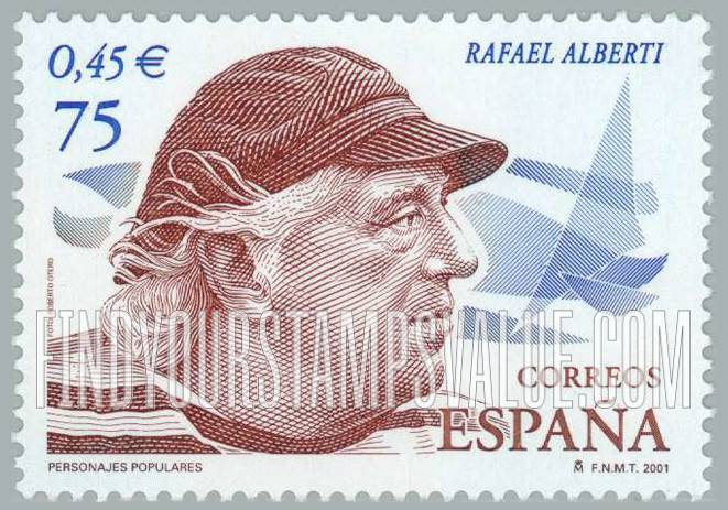 FindYourStampsValue: Famous People: Rafael Alberti (1902-99), writer