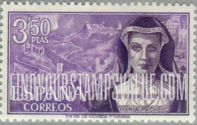 FindYourStampsValue: Famous Women: Maria Pacheco