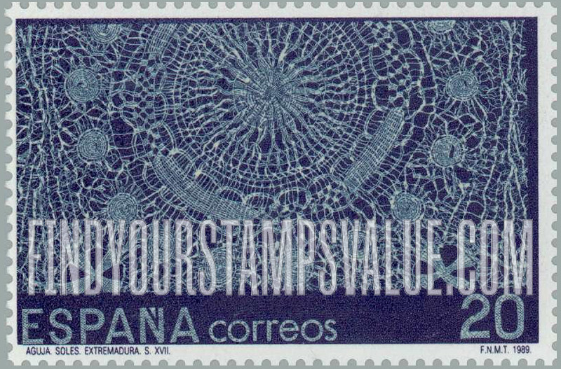 FindYourStampsValue: Lace produced in Extremadura