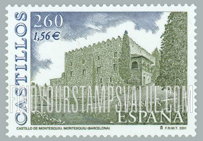 FindYourStampsValue: Castles: Montesquiu, Montesquiu