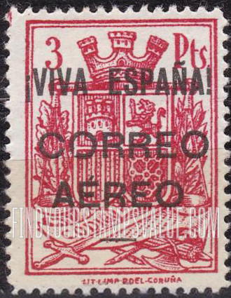 FindYourStampsValue: Revolutionary Overprints, Nationalist (Revolutionary) Forces, Burgos Air Post