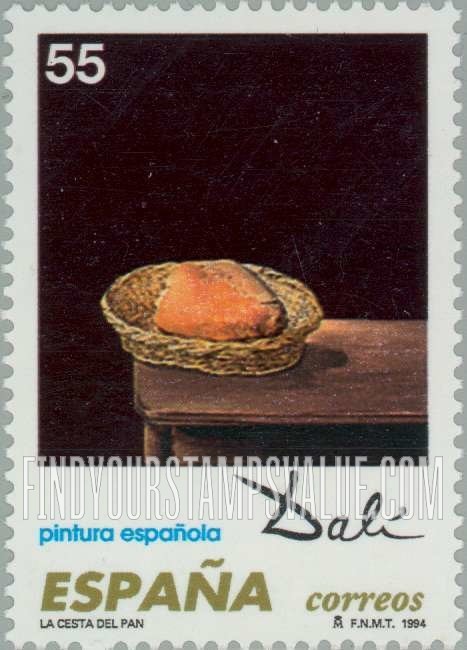 FindYourStampsValue: Art of Salvador Dali (1904-89): Cesta del Pan