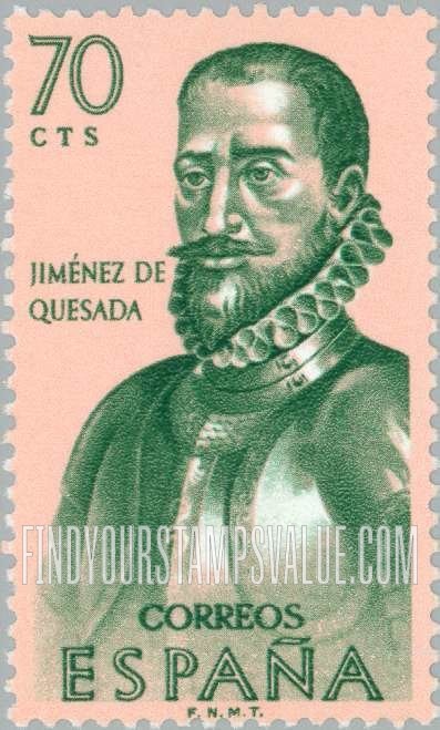 FindYourStampsValue: Builders of the New World: Jiménez de Quesada