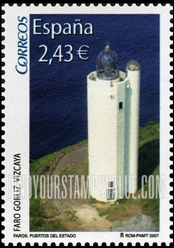 FindYourStampsValue: Lighthouses: Gorliz Lighthouse, Vizcaya