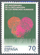 FindYourStampsValue: Universal Declaration of Human Rights, 50th Anniversary: Fingerprints
