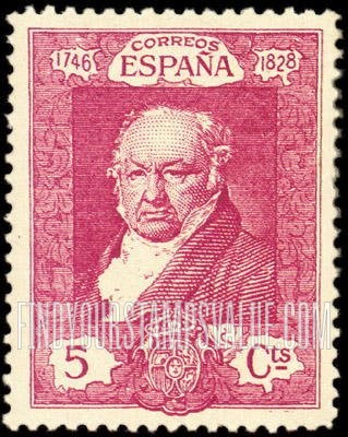 FindYourStampsValue: Francisco de Goya at Age 80 (“1746 1828”)
