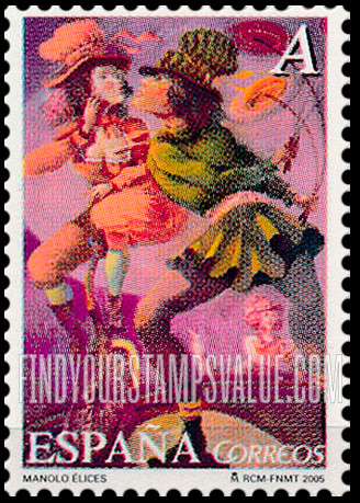 FindYourStampsValue: Paintings of Circus Performers by Manolo Elices