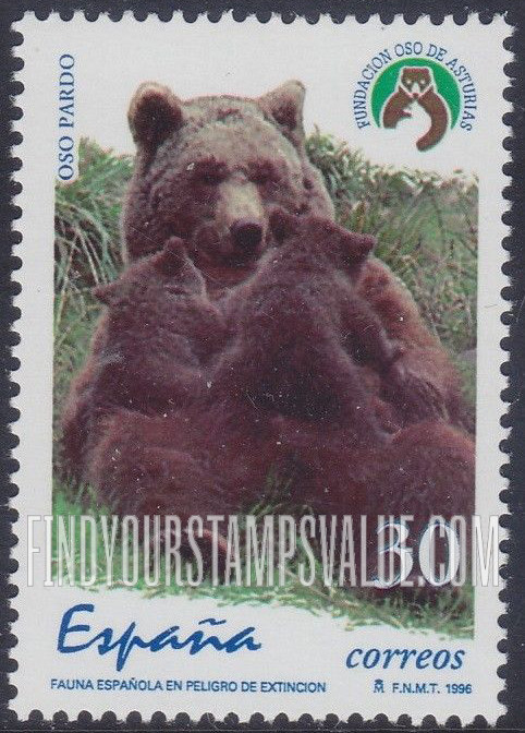 FindYourStampsValue: Endangered Wildlife: Ursus arctos