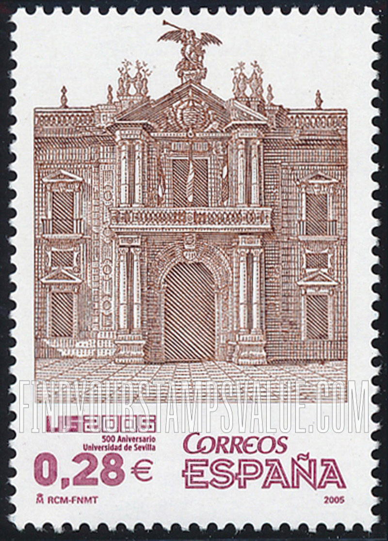 FindYourStampsValue: University of Seville, 500th Anniversary