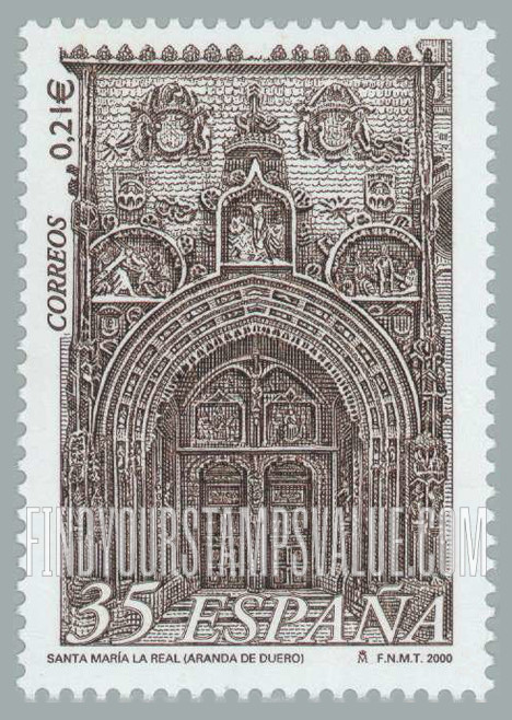 FindYourStampsValue: Santa María la Real Church, Aranda de Duero
