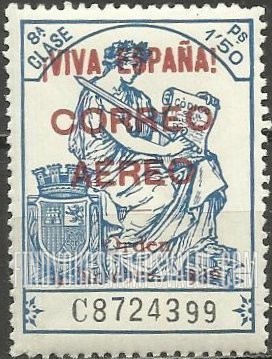 FindYourStampsValue: Revolutionary Overprints, Nationalist (Revolutionary) Forces, Burgos Air Post