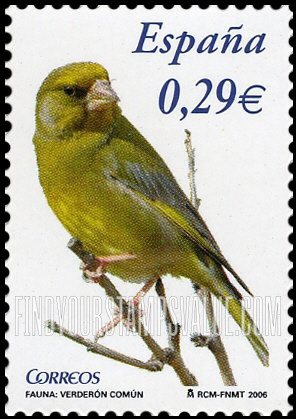 FindYourStampsValue: Greenfinch