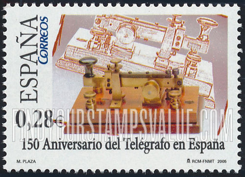 FindYourStampsValue: Telegraphy in Spain, 150th Anniversary