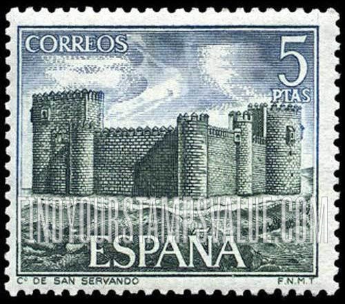 FindYourStampsValue: Castles: San Servando, Toledo