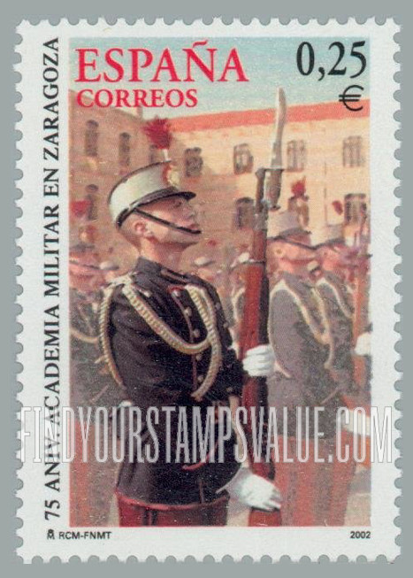 FindYourStampsValue: Zaragoza Military Academy, 75th Anniversary