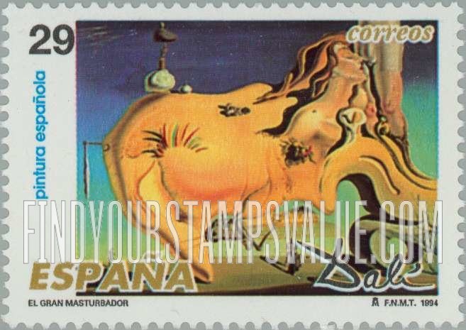 FindYourStampsValue: Art of Salvador Dali (1904-89): El Gran Masturbador