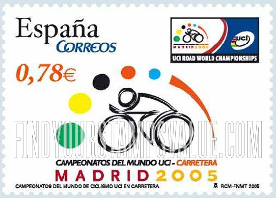 FindYourStampsValue: World Cycling Championships, Madrid
