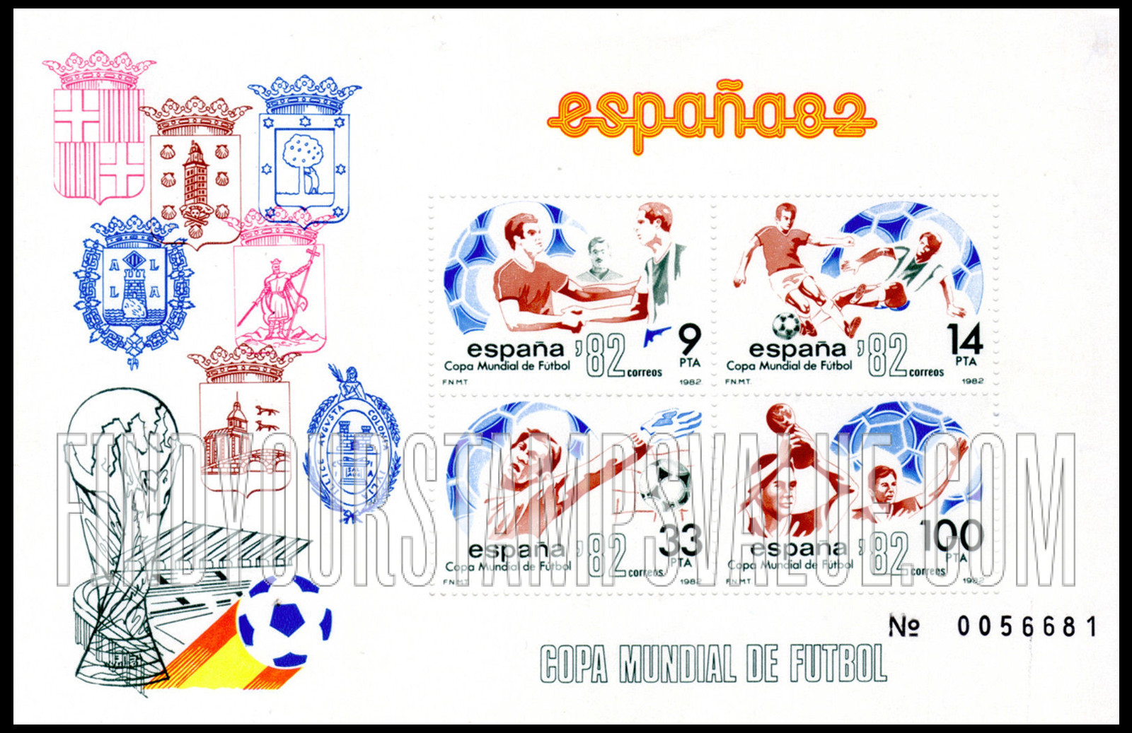FindYourStampsValue: Souvenir Sheets: 1982 World Cup