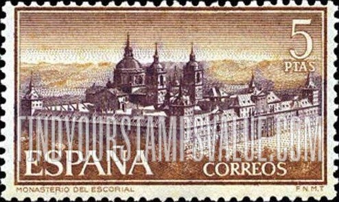 FindYourStampsValue: Views of Escorial: General view of Escorial