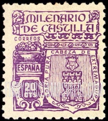 FindYourStampsValue: Millenium of Castile Issues: Arms of Soria